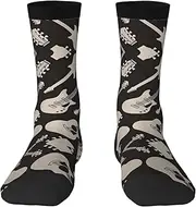 [pvinnk] Guitar Pattern Print Adult Long Thick Socks Unisex Crew Socks For Men Womenfor Workouts Sports Socks
