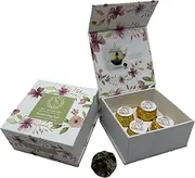 Tea Blossoms Assorted Blooming Tea Balls Sampler Gift Box, 4 Count