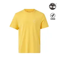 在飛比找Yahoo奇摩購物中心優惠-Timberland 男款亮黃色健行圖案短袖T恤|A42YU