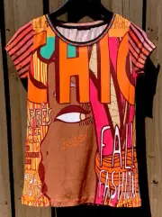 NWT CUSTO BARCELONA JIA CHIC S/S Shirt / Top NEW FUN / FUNKY - HARD TO FIND MD