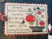 New The Scarlett House SWEET TOMATO Cross Stitch Pattern Chart
