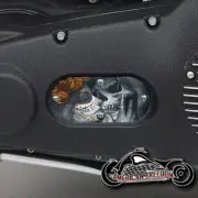 HARLEY DAVIDSON 1986-2006 DYNA SOFTAIL OVAL INSPECTION COVER - Death Orange Kiss