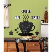 Coffee Cup Chalk Board Wall Decals, Appliques Kitchen Cafe