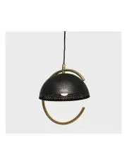 [Yellow Drama] Hand Cut Contemporary Iron Hanging Lamp in Black