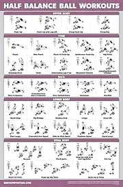 Half Balance Ball Workout Poster - Exercise Chart