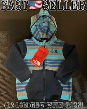 The North Face Infant Glacier Full Zip Hoodie Blue, 12-18M - NEW WITH TAGS!
