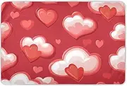 Cloud Red Valentine's Day Extra Large Resuable Diaper Mats Soft Absorbent Potty Training Sheets Cover Slip-Resistant Cradle Mattress for Baby Boys Girls , 52" L x 34" W impermeable para