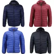 Maximos Men's Coat Lightweight Zip Insulated Puffer Slim Fit Hooded Jacket