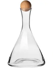 [Krosno] Connoisseur Wine Decanter Beechwood Stopper 1L in Clear