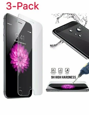 3X Premium Screen Protector Tempered Glass For iPhone SE 5 6 7 8 X Xs Max XR