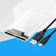 USB-C Transparent SATA External HDD SDD Hard Drive 2.5 inch USB 3.1 Enclosure 2l