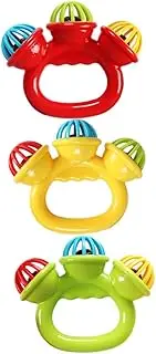 Abaodam 3pcs Soothing Bells Instrument Party Hand Bells Small Tambourine Shaker Bells Tambourine for Music Instruments for Bell Plastic