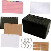 UTHCLO Plastic Index Card Case with Storage Box Flash Card Organizer for Study Notetaking