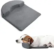 MEWTOGO Dog Pillow for Small Medium Dogs - Durable Arched Dog Neck Pillow with Sponge Support, Washable and Stable Pillow for Pets Soothing Joints and Improving Sleep, M