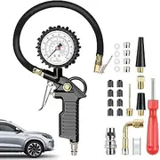 Tire Pressure Gauge,Car Tire Pressure Gauge | Digital Portable Compressor Accessory Automatic Adapter Nozzle for Bike Motorcycle ATV Trailer RV Camping