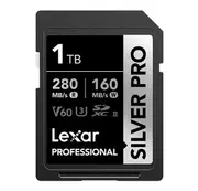 Lexar Professional SILVER PRO 1TB SDXC UHS-II Card 1TB C10, UHS-II(U3), V60, Silver Pro, up to 280MB/s read, 160MB/s write LSDSIPR001T-BNNNG