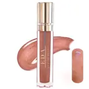 Diva Mocha, Nude Brown Shimmer Diamond Shine Lip Gloss Vegan Liquid Lipstick