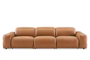 Jaron Leather Recliner Extended 3 Seater Sofa