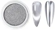 Chrome Nail Powder - Silver Mirrors Effect Nail Powders | Rose Silver Chrome Glitter Powders | Chrome Manicure Holographic Pigment Powder for Women Nail, Home Salon and Nail Design