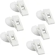 Coehaopike 6pcs Suction Cup Clips, Shower Curtain Hooks Fish Tank Splash Guard Windproof Suckers Clamp Holder to Wall Heavy Duty for Window Glass Refrigerator Hanging Camper Car Home Aquarium Decor
