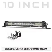 10inch Super Slim LED Work Light Bar Single Row SUV Fog Driving Combo Spot Flood