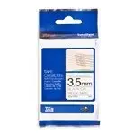Brother TZe-N201 Black on White Non Laminated Labelling Tape - 3.5mm x 8M