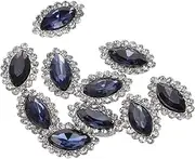 Ipetboom 10pcs Flatback Glass Rhinestones with Metal Claw Settings for DIY Crafts Handmade Decorative Charms for Clothing Shoes Bags and Jewelry Making