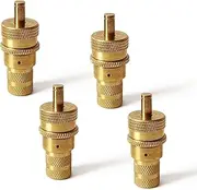 Automatic Tire Deflator Kit, 4Pcs Air Down Tire Deflators, Universal Brass Off-Road Automatic Tire Tyre Deflators, Brass Car Tire Deflators Kit, Car Air Tire Deflators Kit, Preset Tire Deflator Kit