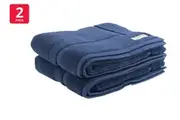 2pc Onkaparinga 60x90cm Cotton Flinders Premium Bath Mats Set 800GSM Denim
