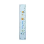 Flexible Ruler, Inch and Metric, 15 cm/6 Inch, Transparent Colors