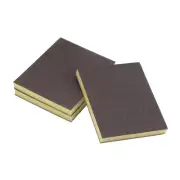 Sanding Sponge 150 Grit Sanding Block Pad Brown 3pcs