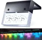 Solar Lights Outdoor Waterproof 6 Pcs, 3.5" Bright Solar Fence Lights, 2 Mode...