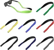 [KINBOM] 8pcs Floating Sunglasses Straps, Neoprene Glasses Straps Floating Eyeglass Lanyard Adjustable Sunglasses Retainer Glasses Strap Sunglass Lanyard for Sport Outdoors Water Activities (8 Colors),