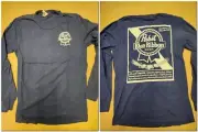 Pabst Blue Ribbon Mens Long Sleeve Small Navy T-Shirt NEW Never Worn