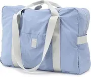 Foldable Travel Duffel Bag, Sports Duffels Gym Bag, Rainproof Nylon Totes, Lightweight Duffle Bags for Women & Men, Outdoor Vacation Weekend Bag by VanFn P.Travel Series (Matte Blue)