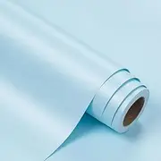 WRAPAHOLIC Solid Color Pearl Glossy Wrapping Paper,Light Blue Matte Gift Wrapping Paper - Perfect for Baby Shower,Wedding,Birthday,DIY Bouquet,Valentine's Day - 17in x 32.8ft Roll, 46 Sq. Ft