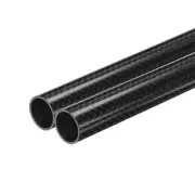 2Pcs Carbon Fiber Tube 14x16x170mm Glossy Surface 3K Roll Wrapped for Airplane
