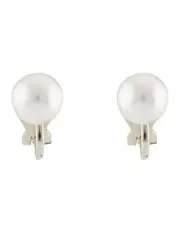 [Barcs] 8mm Pearl Clip Earrings in Gold