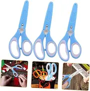 Vaguelly Craft Supplies for Kids 3 Pack of Safety Scissors with Sleeves Preschool Scissors for Kids Small Scissors for Arts Crafts