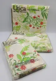 Vintage 1978 JP Stevens No Iron 50/50 Twin Flat /Fitted Sheet & 2 Pillow Cases
