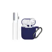 Airpods Case Cover Silicone Protective Case for Apple AirPod 2nd and 1st Generation with Cleaner Kit and Keychain-Blue