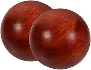 PartyKindom 2Pcs Wooden Hand Exercise Balls for Muscle Stretching and Training Durable Craft Balls for Family and Elders