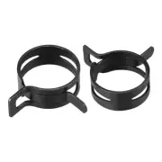 Steel Band Clamp 26mm Hose Tube Spring Clips Clamp Black Manganese Steel 10Pcs
