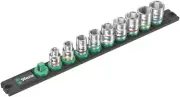 Wera Magnetic Socket Rail B4 9 Pce Set 3/8" Drive Metric 05005430001