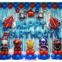 在飛比找Yahoo!奇摩拍賣優惠-48入復仇者聯盟生日派對用品裝飾品超級英雄生日氣球佈置套裝