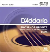 在飛比找Yahoo!奇摩拍賣優惠-D'Addario EJ26 民謠吉他弦 Phosphor 