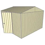 Build-a-Shed 3.0 x 3.0 x 2.3m Gable Single Hinged Side Door Shed - Cream