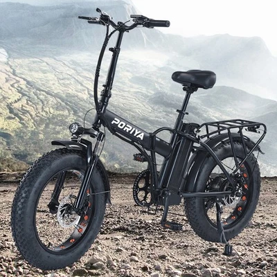 Electric Bike 48V 1500W Mountain Ebike With 10.4Ah Li-Ion Battery 20'' Fat Tyres