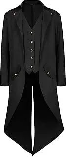 [JEShifangjiusu] Men Gothic Steampunk Tuxedo Jacket Old Clothing Long Clothing Victorian Dresses Cosplay Jacket Uniform