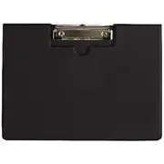 J.Burrows A4 Landscape Clipfolder PE Black